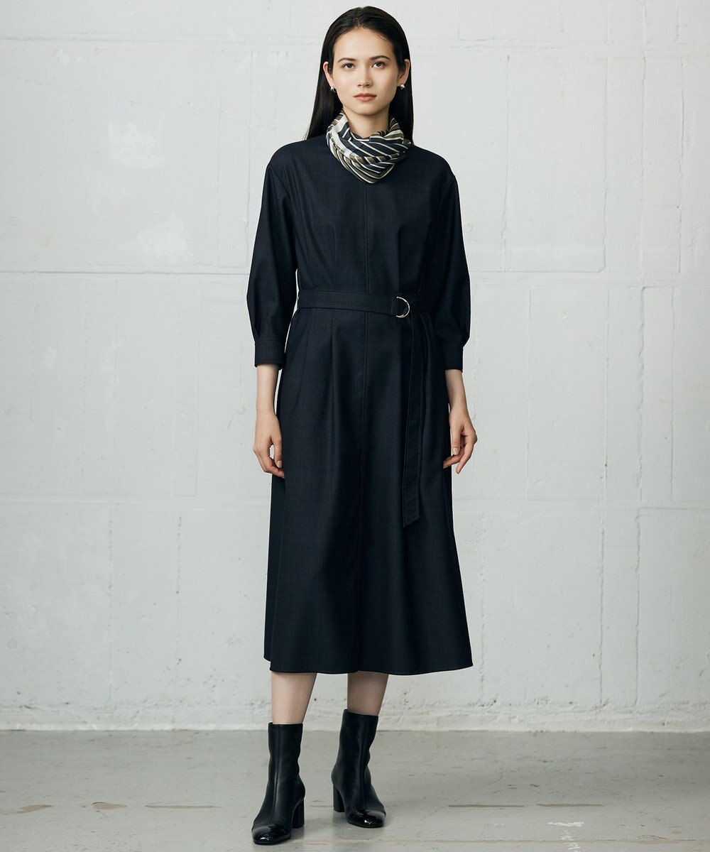 自由区 デニムライクツイル ワンピース 