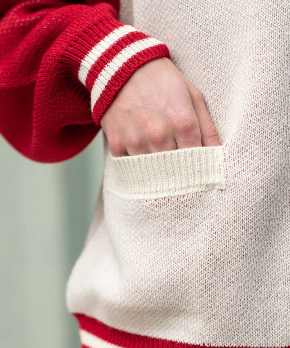 WEGO 【ユニセックス着用ITEM】グラフィックZIPニットブルゾン 