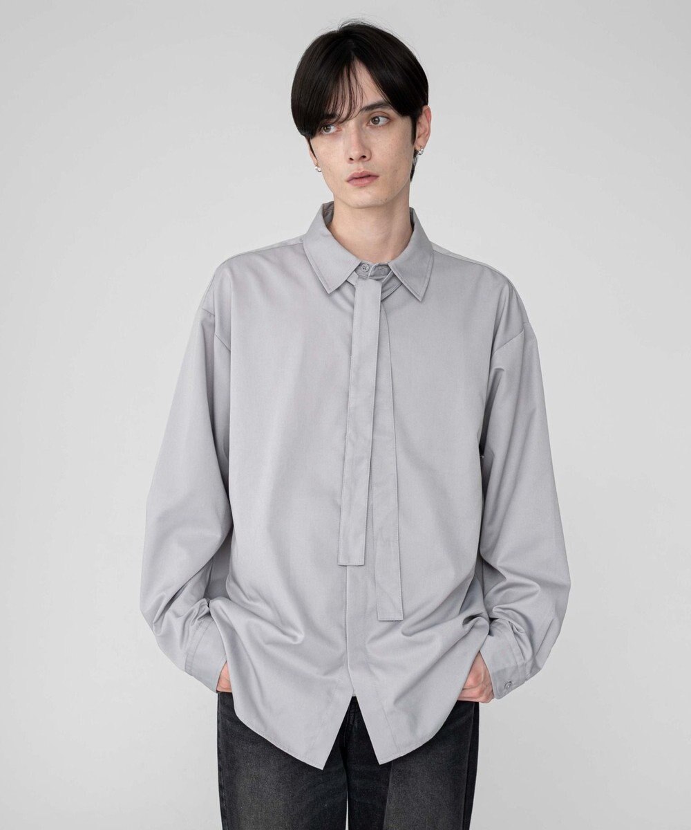 WEGO 【ユニセックス着用ITEM/MLサイズ展開】TRボウタイシャツ（LS） 