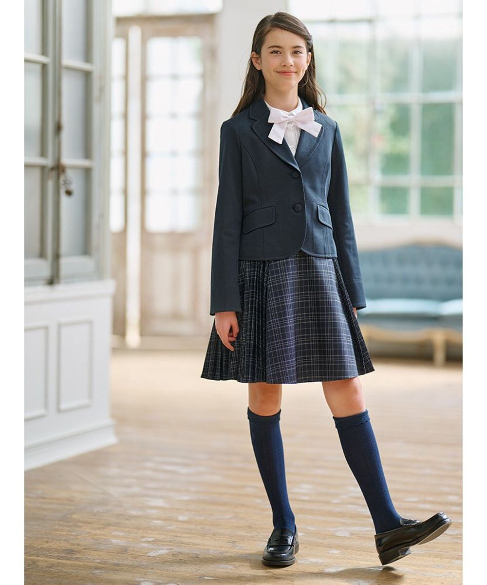 組曲 KIDS 【150-170㎝】サイドプリーツチェック スカート 