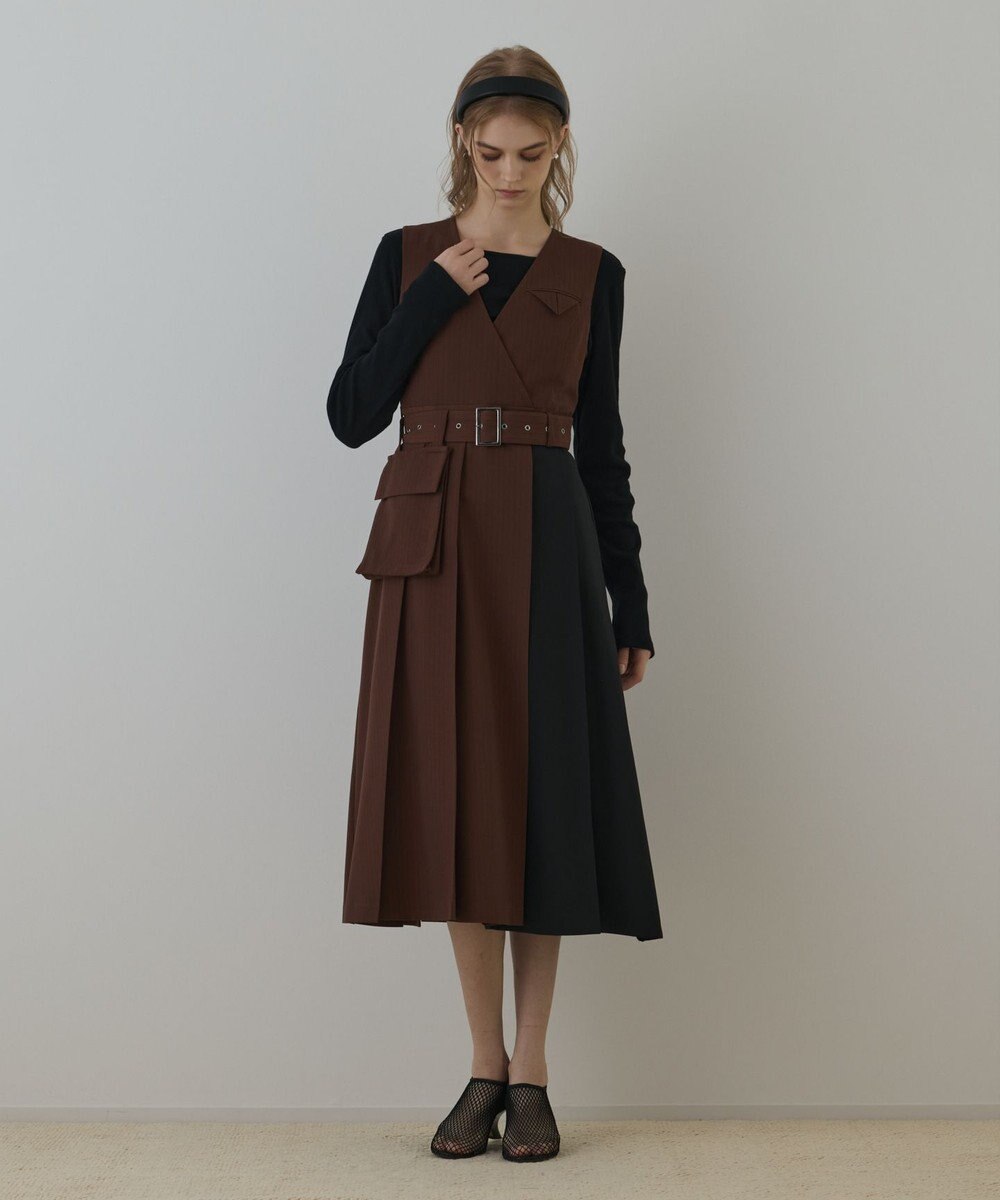 GRACE CONTINENTAL プリーツジャンパースカート 