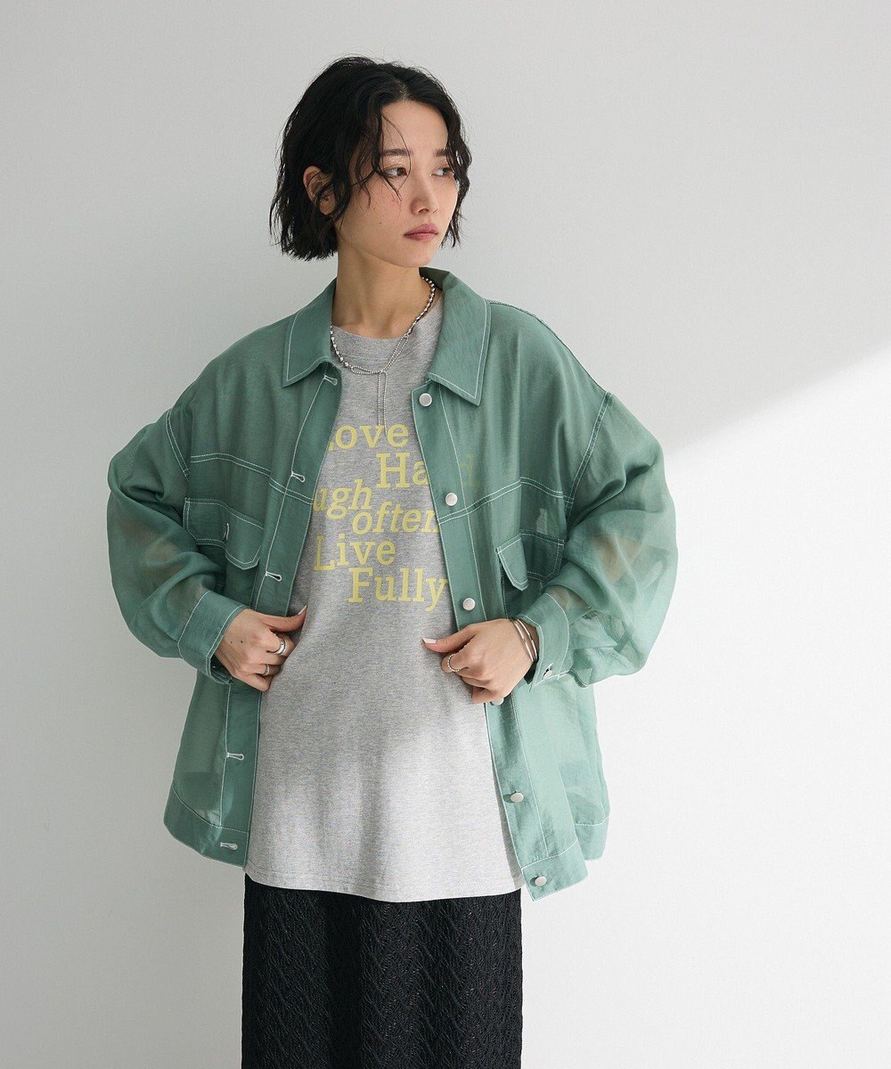 Green Parks ・ＥＬＥＮＣＡＲＥ　ＤＵＥ　カラーステッチシアーＧジャン 