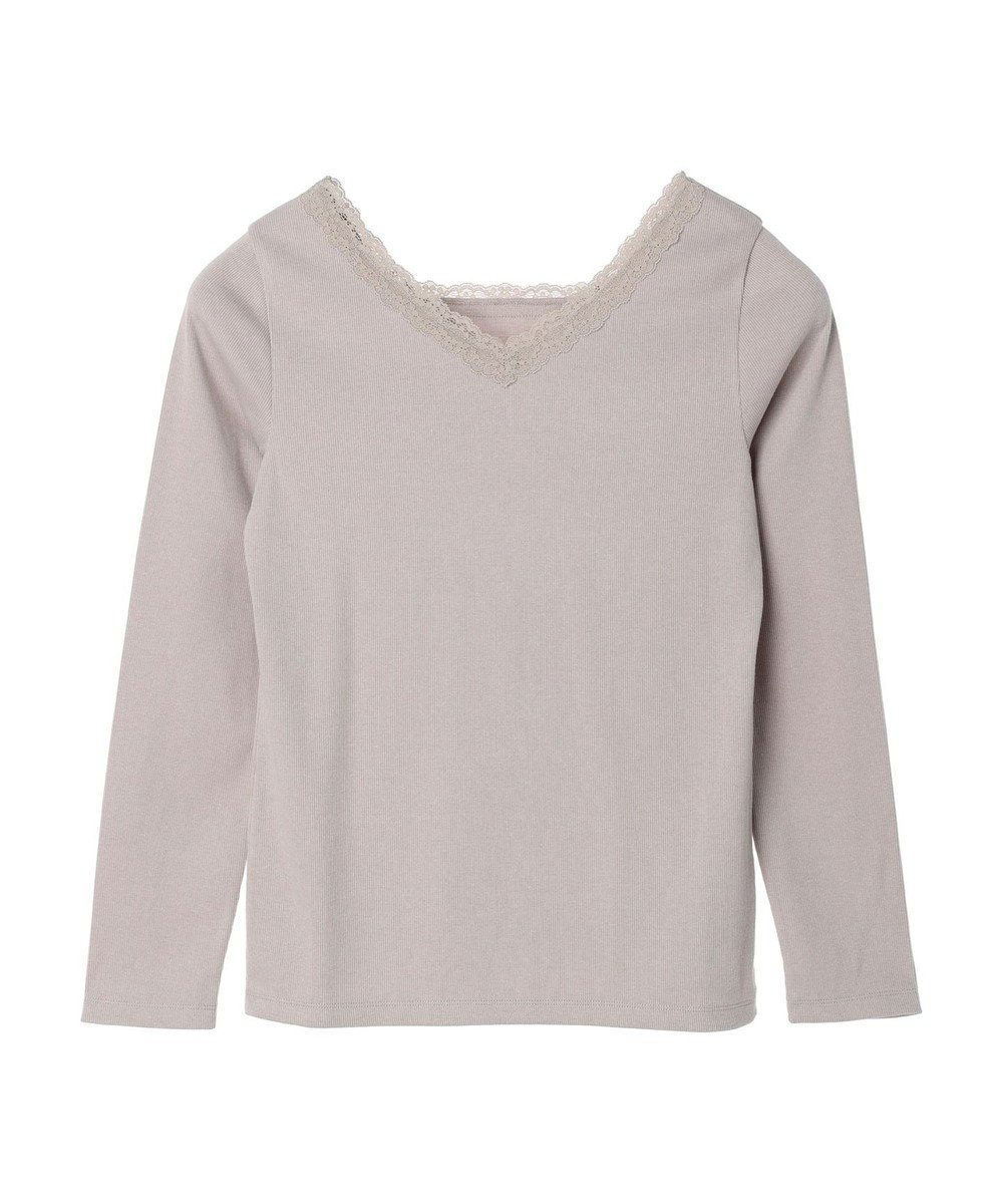 earth music&ecology 前後２ＷＡＹ襟レースプルオーバー 