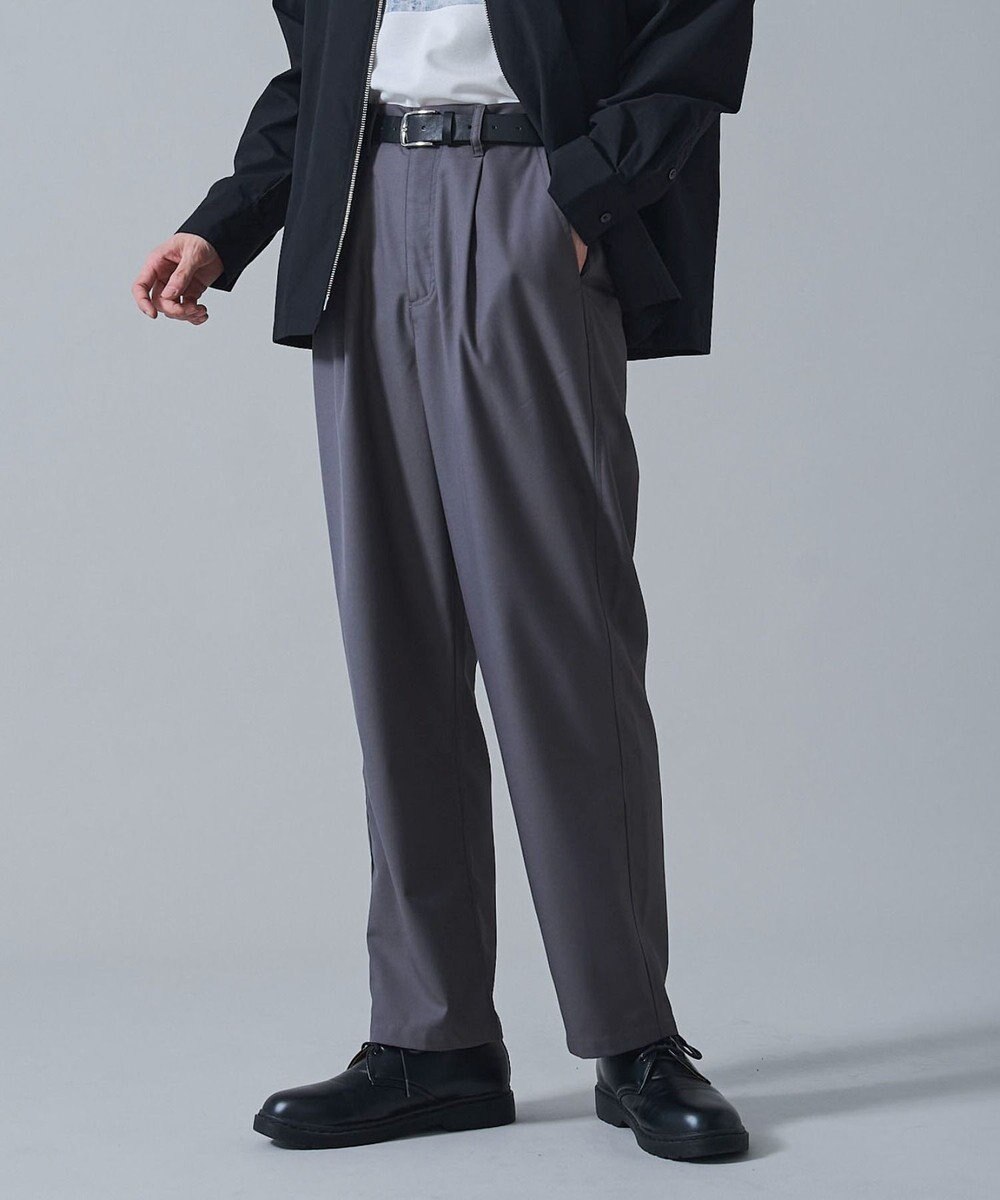 WEGO ベルト付きテーパードスラックス 