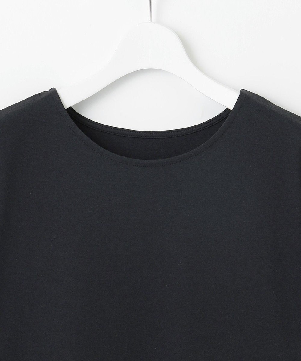 Feroux 【汗ジミが目立たない】フリル袖ペプラムデザインTシャツ 