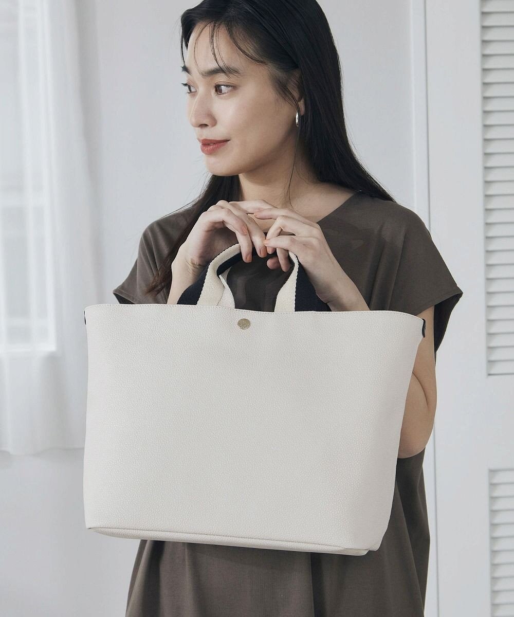 TOPKAPI 【Breath TOPKAPI】SCOTCH GRAIN スコッチグレイン プレーン 2トーンテープ ハンドル トートバッグ L 