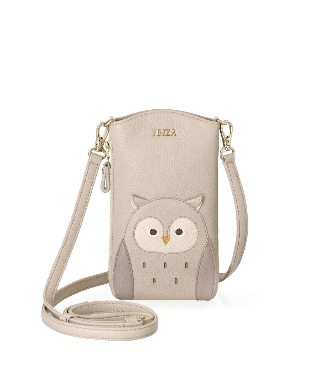 IBIZA アニマーダ　牛革　スマートフォンポシェット（フクロウ） 