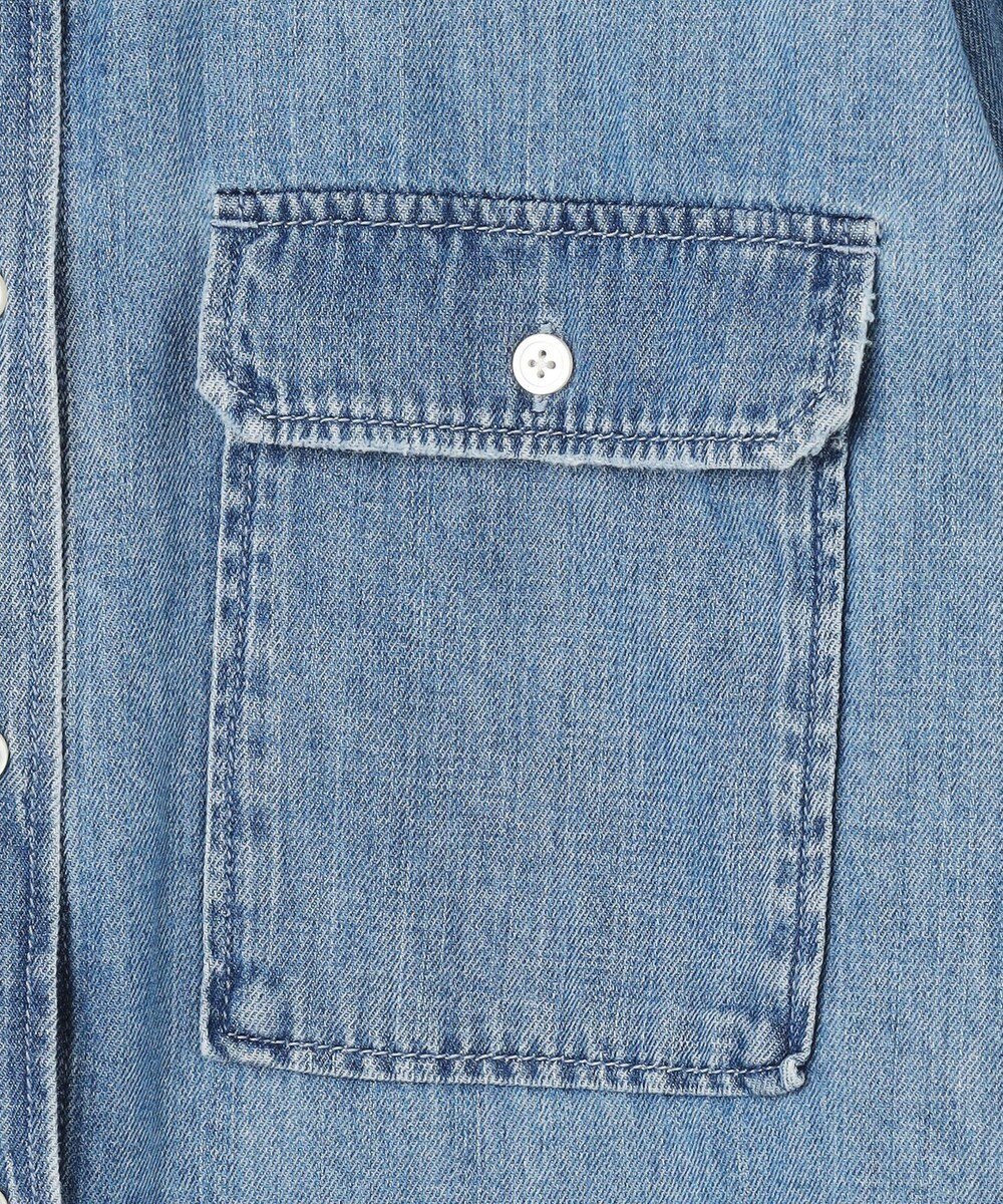 23区 【SLOW/一部店舗限定】LIGHT DENIM クロップド シャツ 