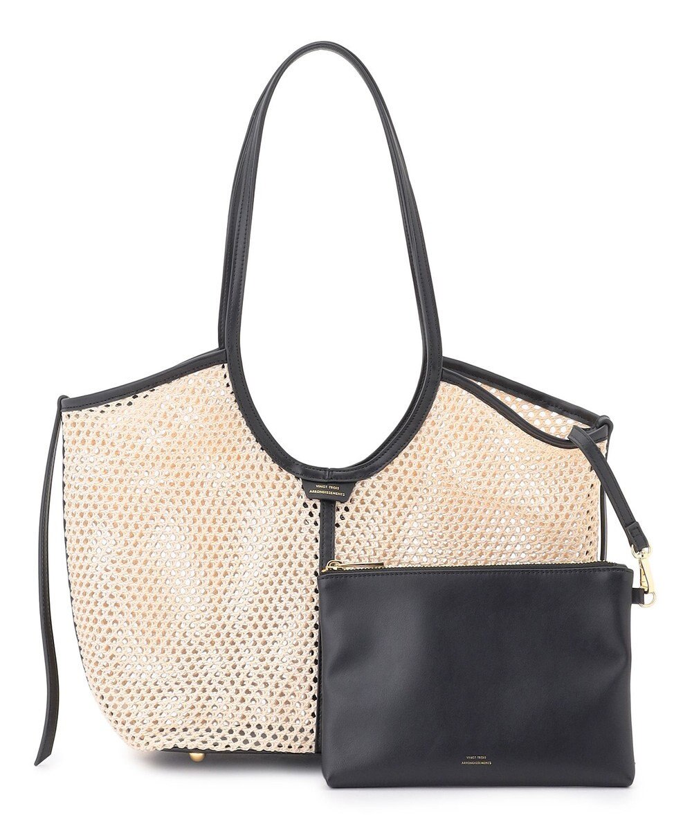 23区 【先行予約】メッシュコンビ ポーチ付き トートバッグ 