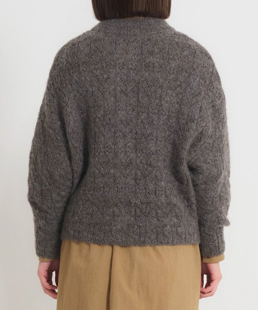 muuc アルパカモヘヤ模様編みカーディガン 