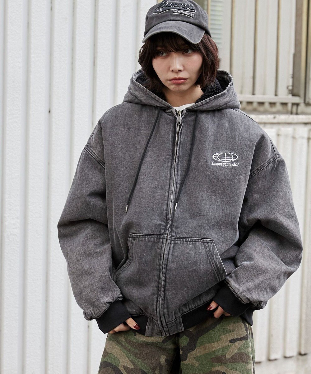 WEGO 【ユニセックス着用ITEM】ワーカーズボアフードブルゾン 