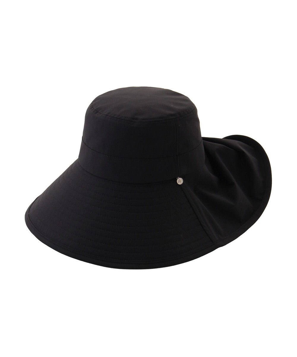 MOONBAT 【遮光100％/遮熱/UVカット】PAUL&JOE ACCESSOIRES(ポール&ジョー）後ろ垂れ 広つばハット 帽子 サイズ調整可能 手洗い可能 