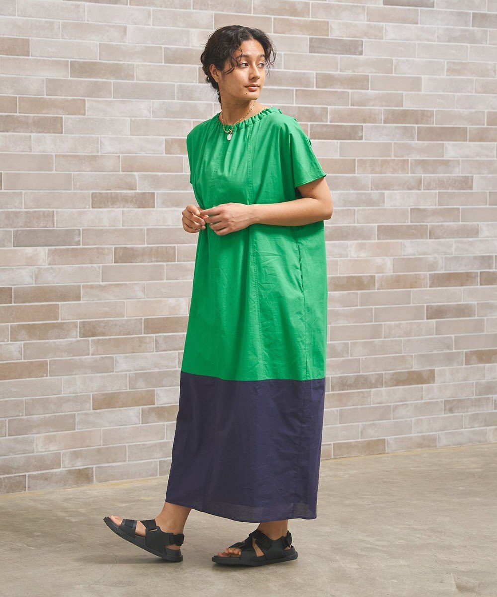 J.PRESS YORK STREET 【WOMEN】バイカラー ワンピース 