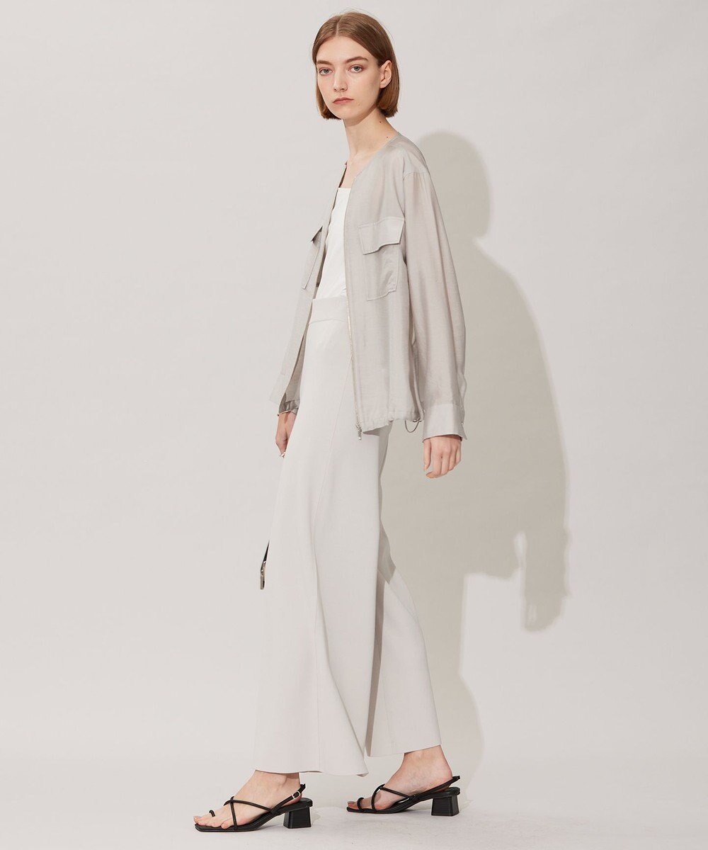 ICB リヨセルナイロンワッシャー ノーカラーブルゾン 