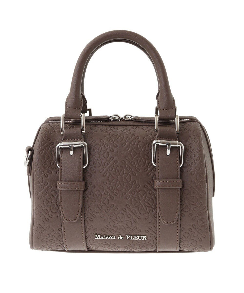 Maison de FLEUR FLEURモノグラムミニボストンバッグ 