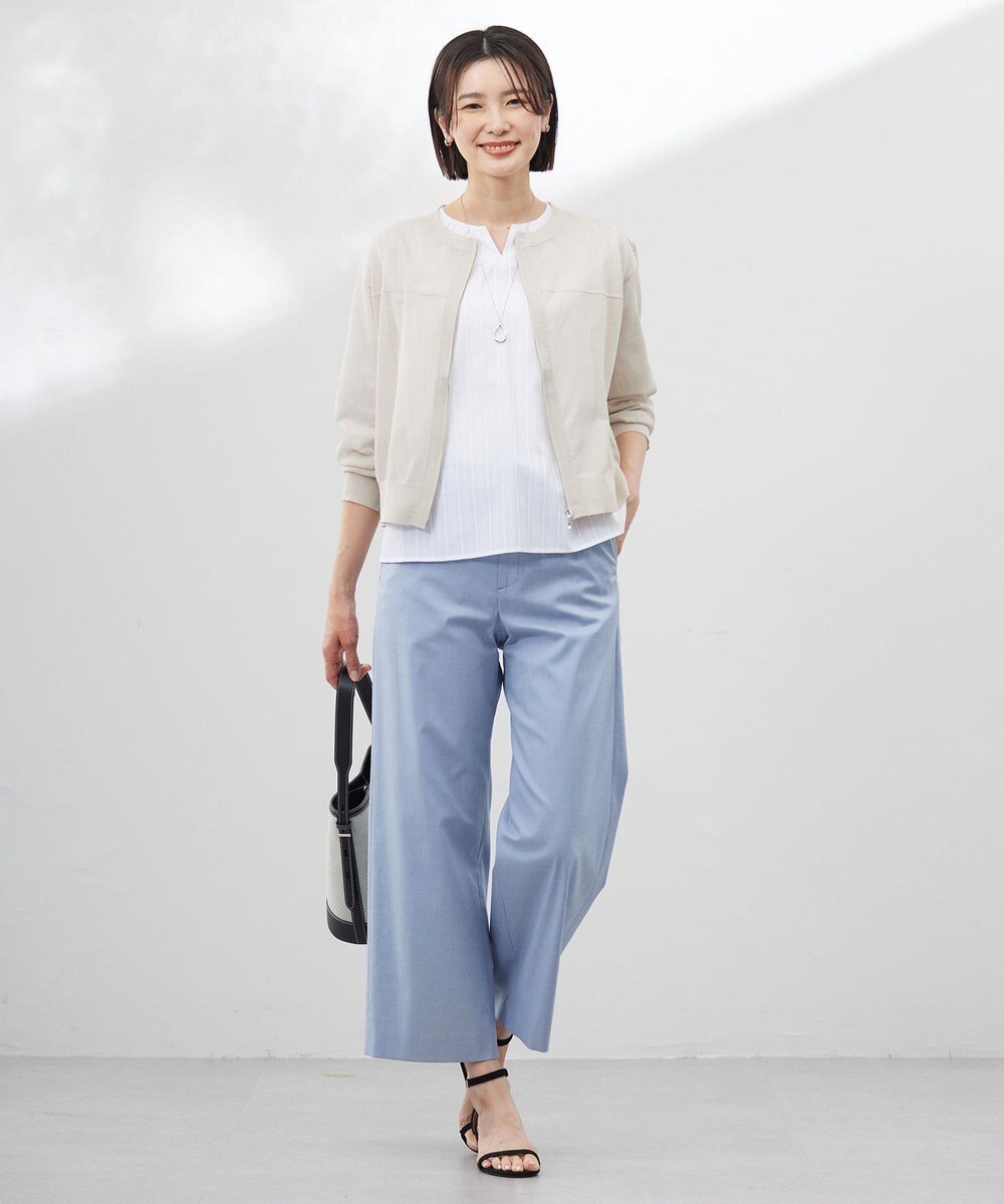 J.PRESS LADIES 【洗える】SHEER LIGHT ニット ブルゾン 