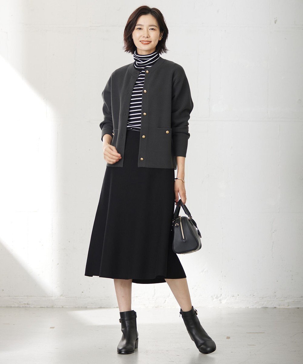 J.PRESS LADIES 【洗える】VIS/PE MILANO ニット スカート 