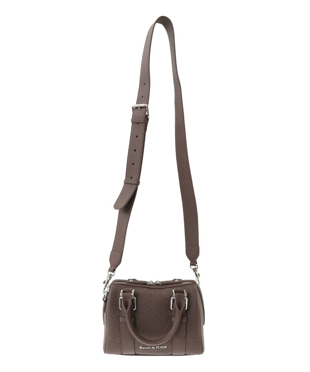 Maison de FLEUR FLEURモノグラムミニボストンバッグ 