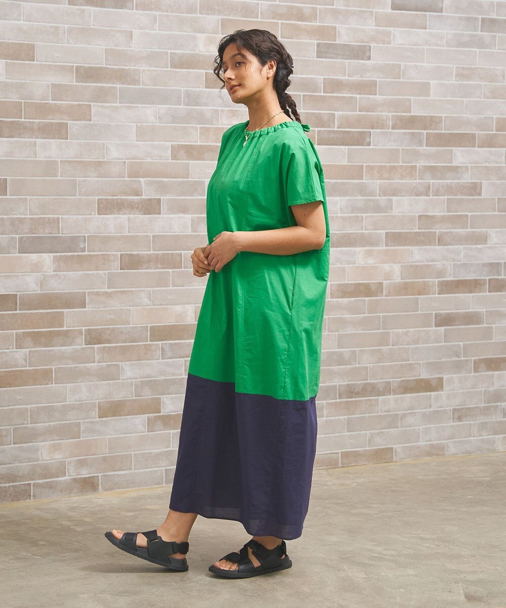 J.PRESS YORK STREET 【WOMEN】バイカラー ワンピース 