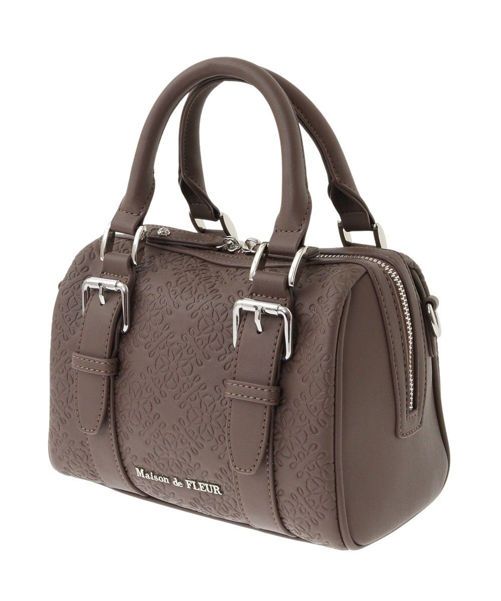 Maison de FLEUR FLEURモノグラムミニボストンバッグ 