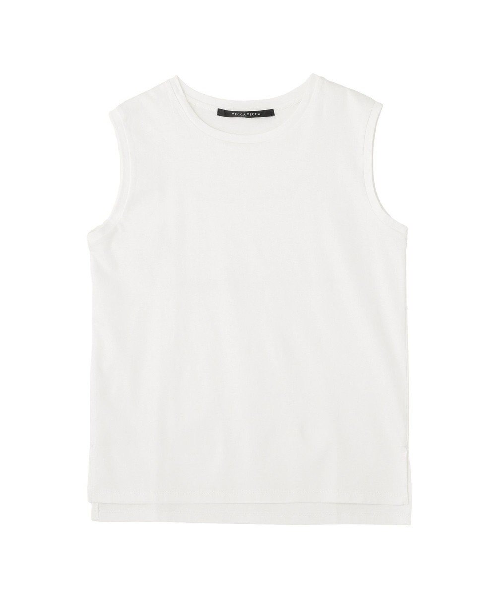 YECCA VECCA コットンスムースノースリーブトップス 