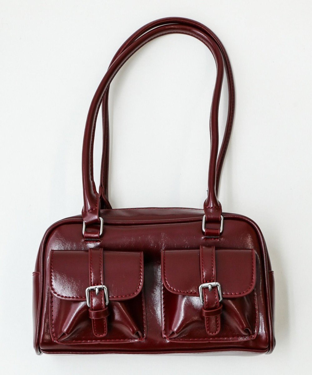 WEGO ベルト2ポケットデザインボストンバッグ 