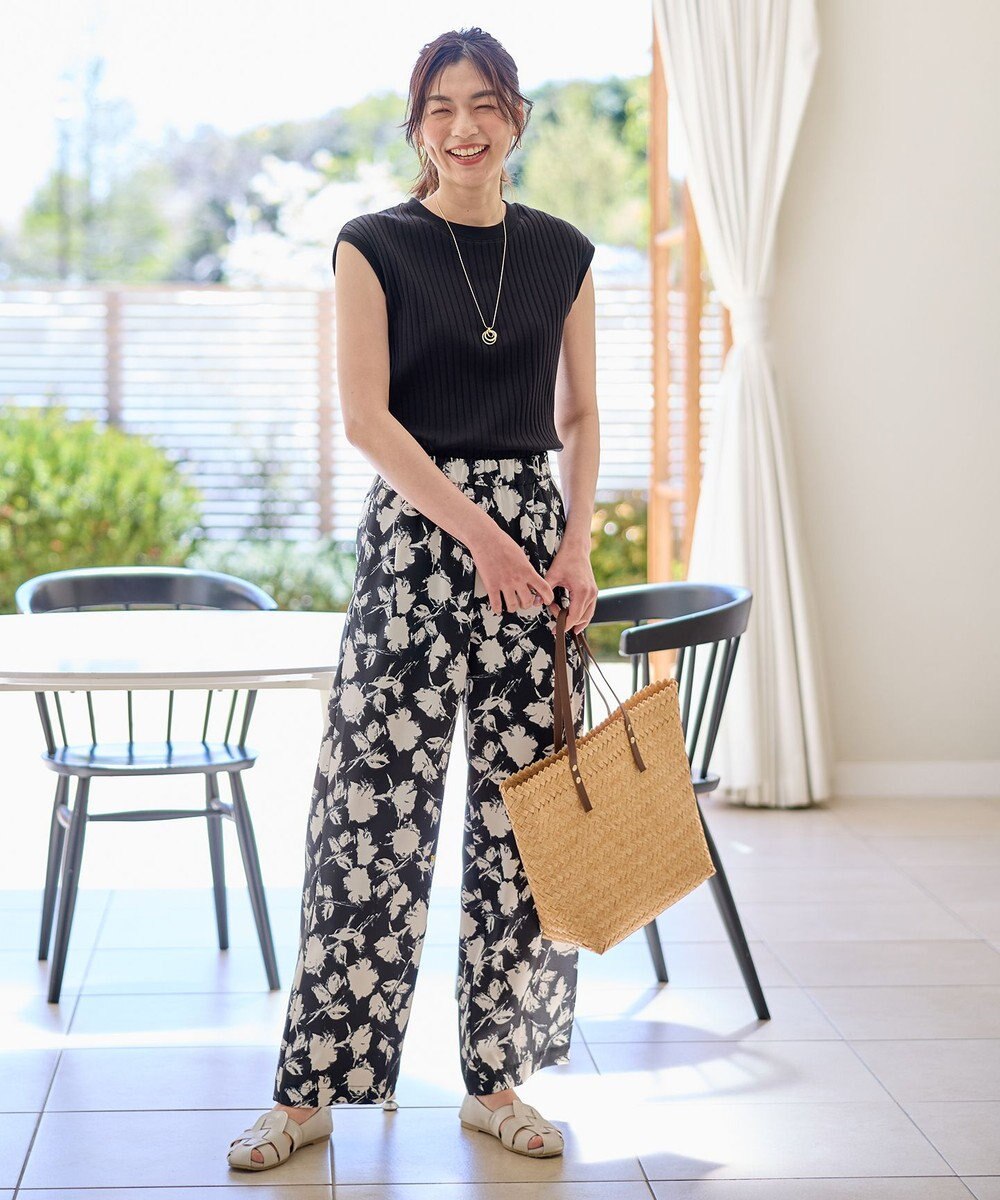 ANY L 【洗濯機可/接触冷感/UVカット】汗ジミ防止テレコノースリーブプルオーバー 