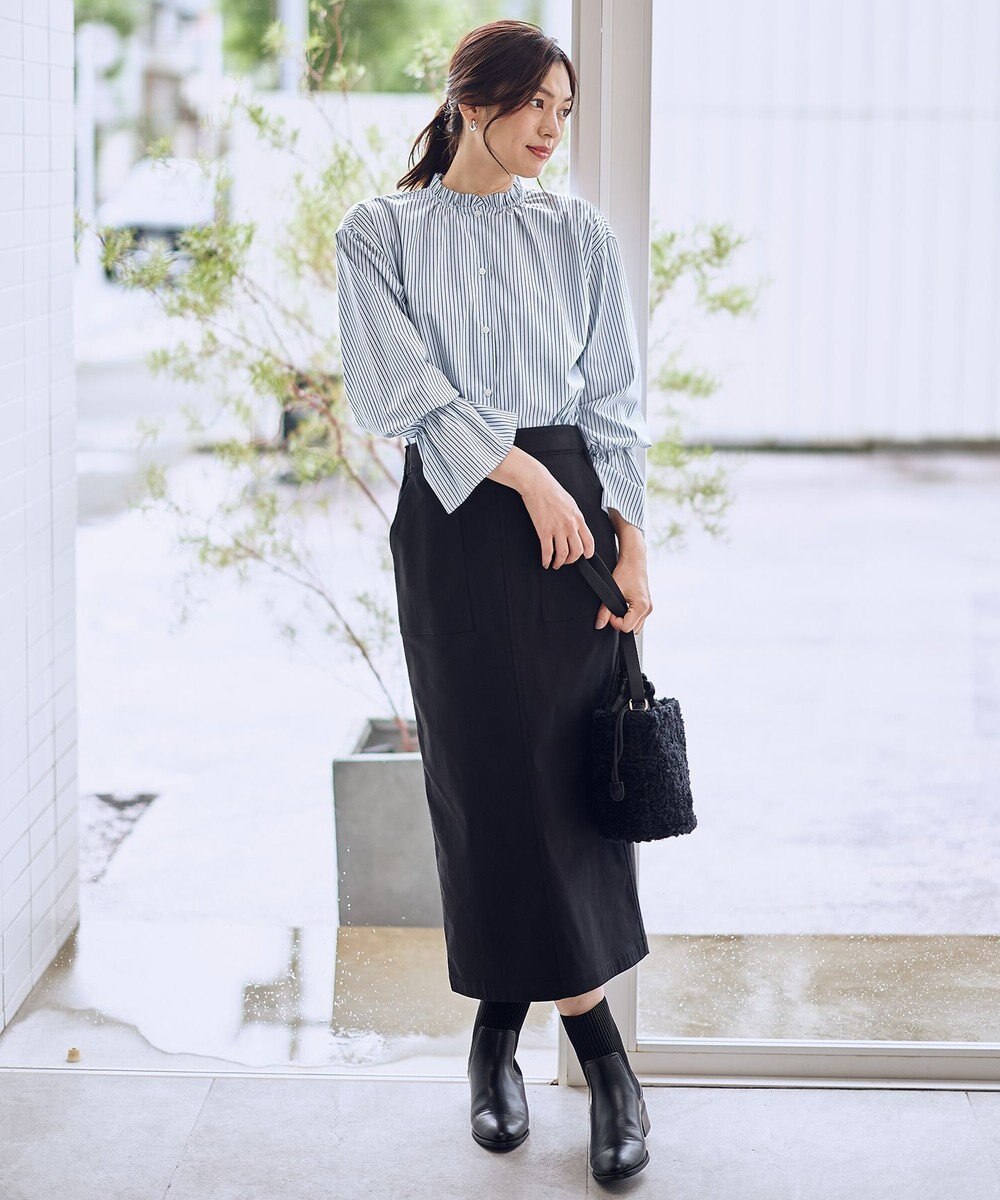 ANY L エニィファンクションハイネックブラウス 