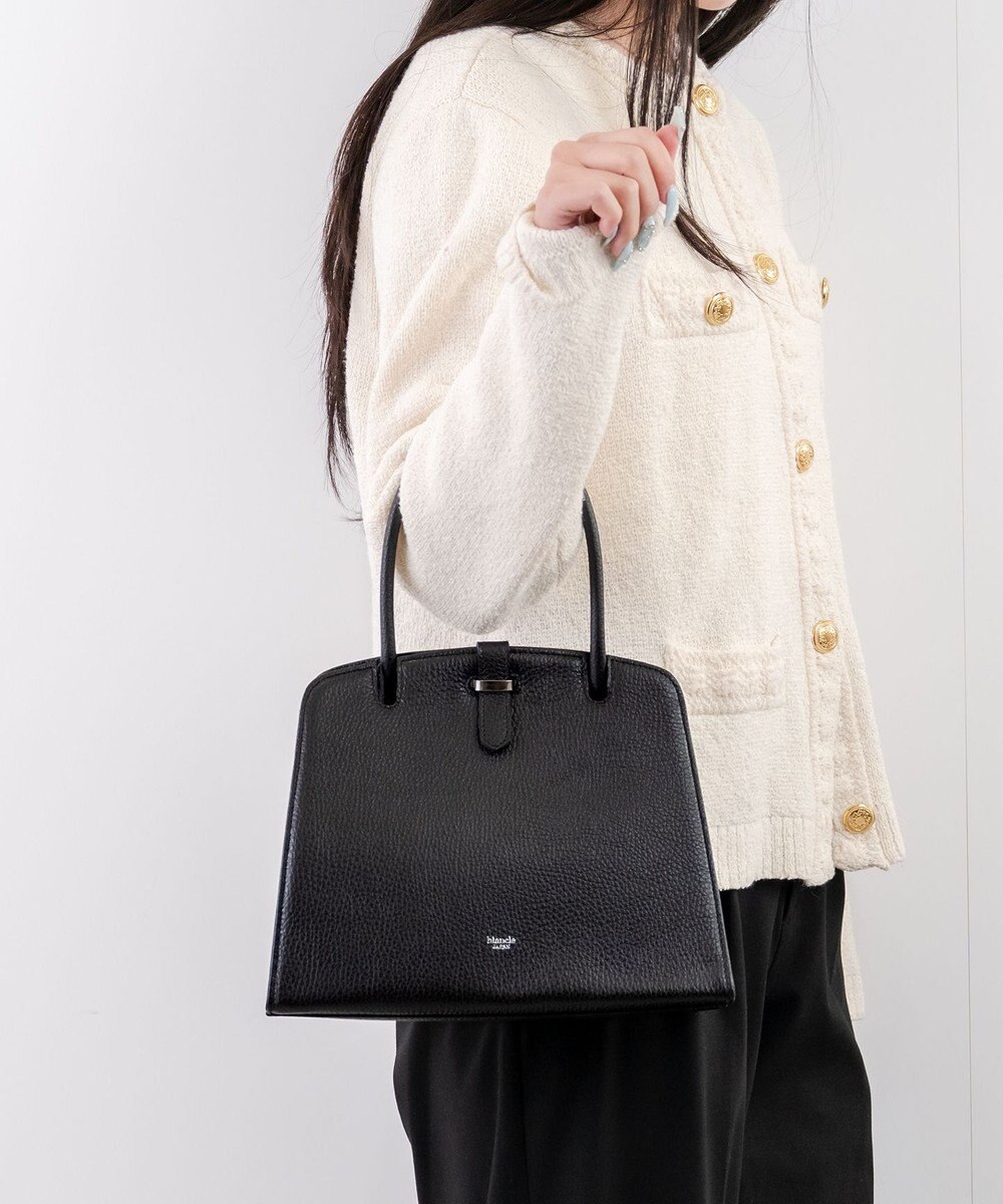 blancle シュリンクレザー ワンハンドルフォーマルバッグ 