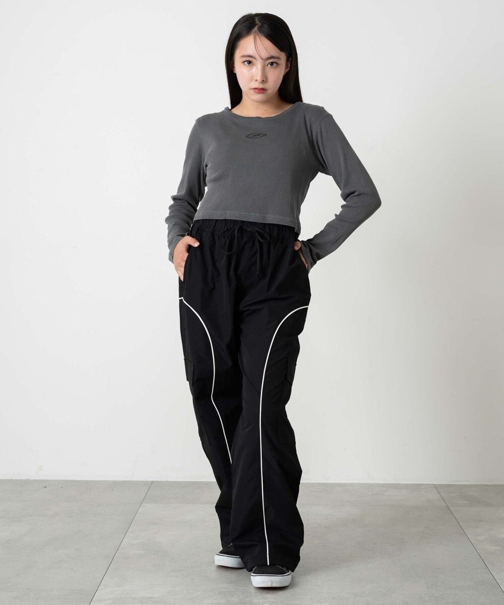 WEGO 【ユニセックス着用ITEM/ウエストゴム】イージーパイピングカーゴパンツ 