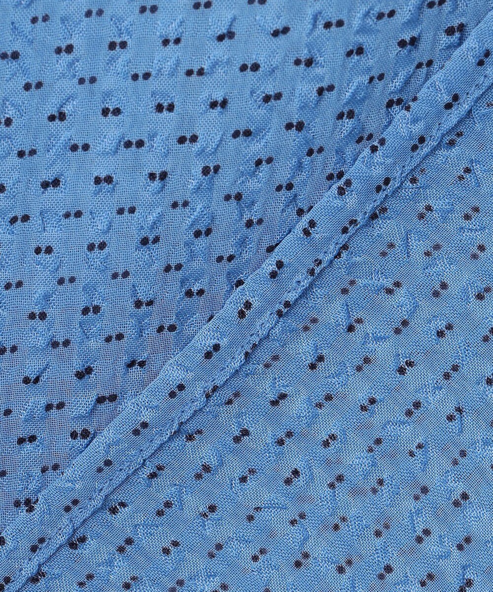 組曲 L 【前後着用可】サッカードビードットプリント ブラウス 