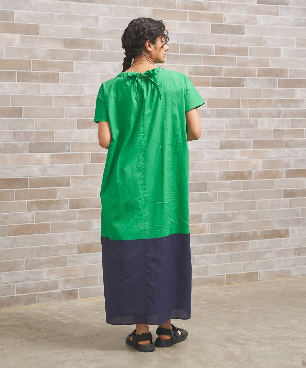 J.PRESS YORK STREET 【WOMEN】バイカラー ワンピース 