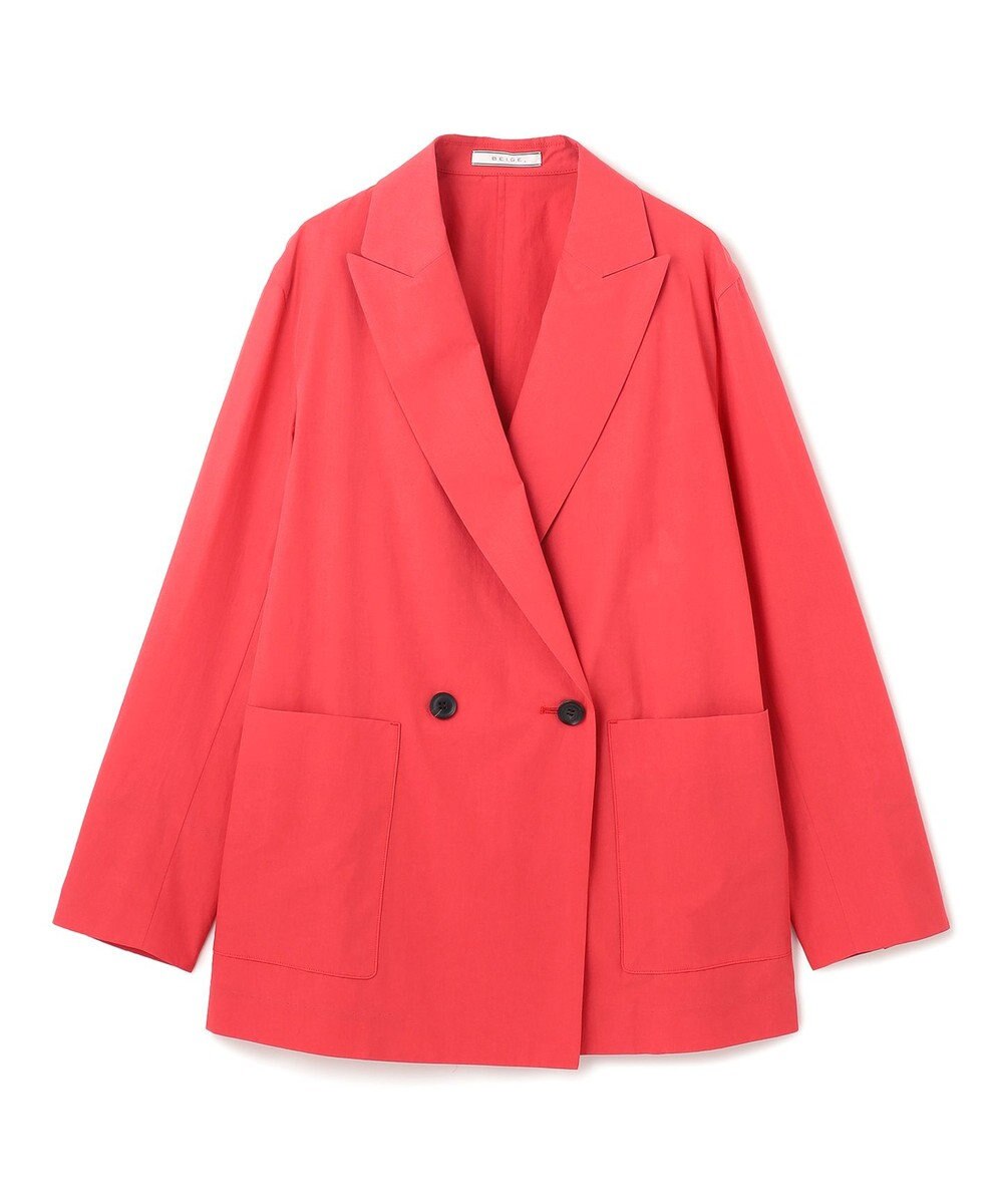 BEIGE， 【洗える・FUDGE 6月号掲載】MALLOW / コットンテーラードオーバージャケット 