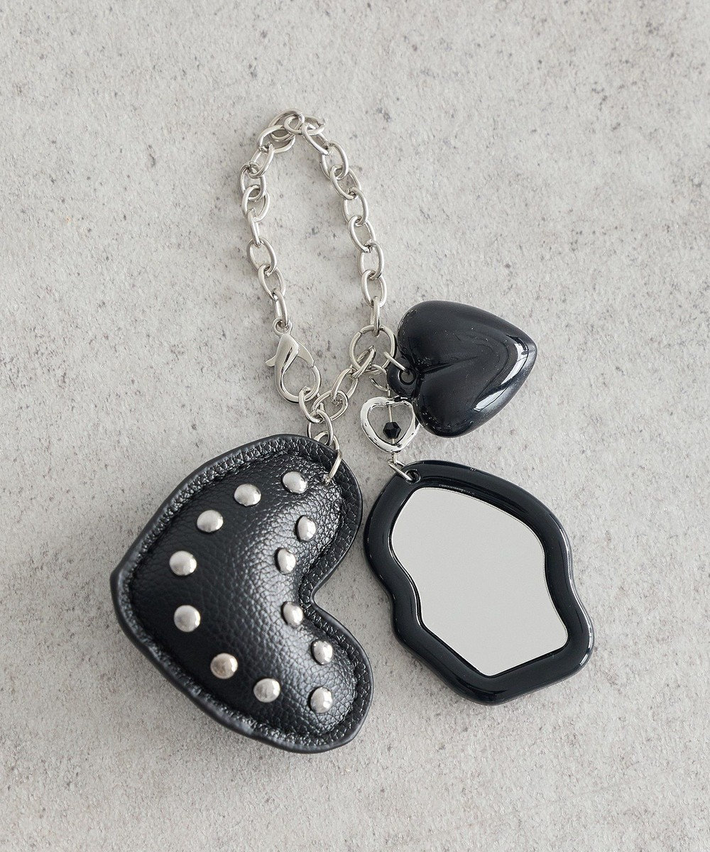 earth music&ecology ハートモチーフミラー付きチャーム 