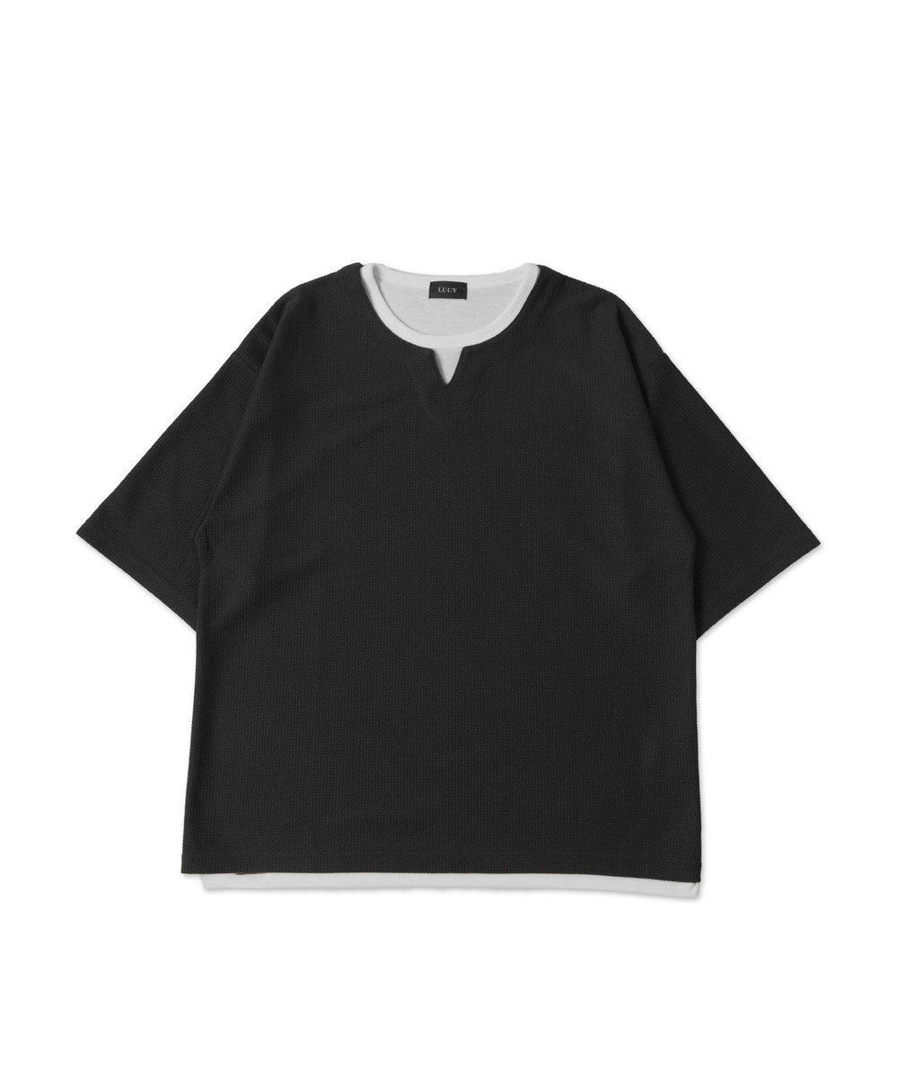 WEGO フェイクレイヤードキーネックT（S） 