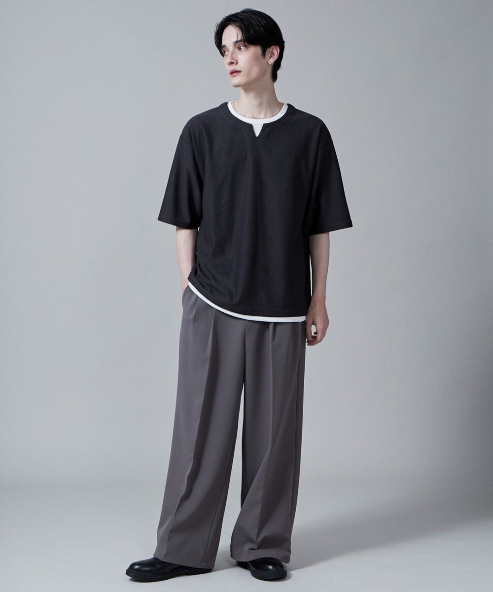 WEGO フェイクレイヤードキーネックT（S） 