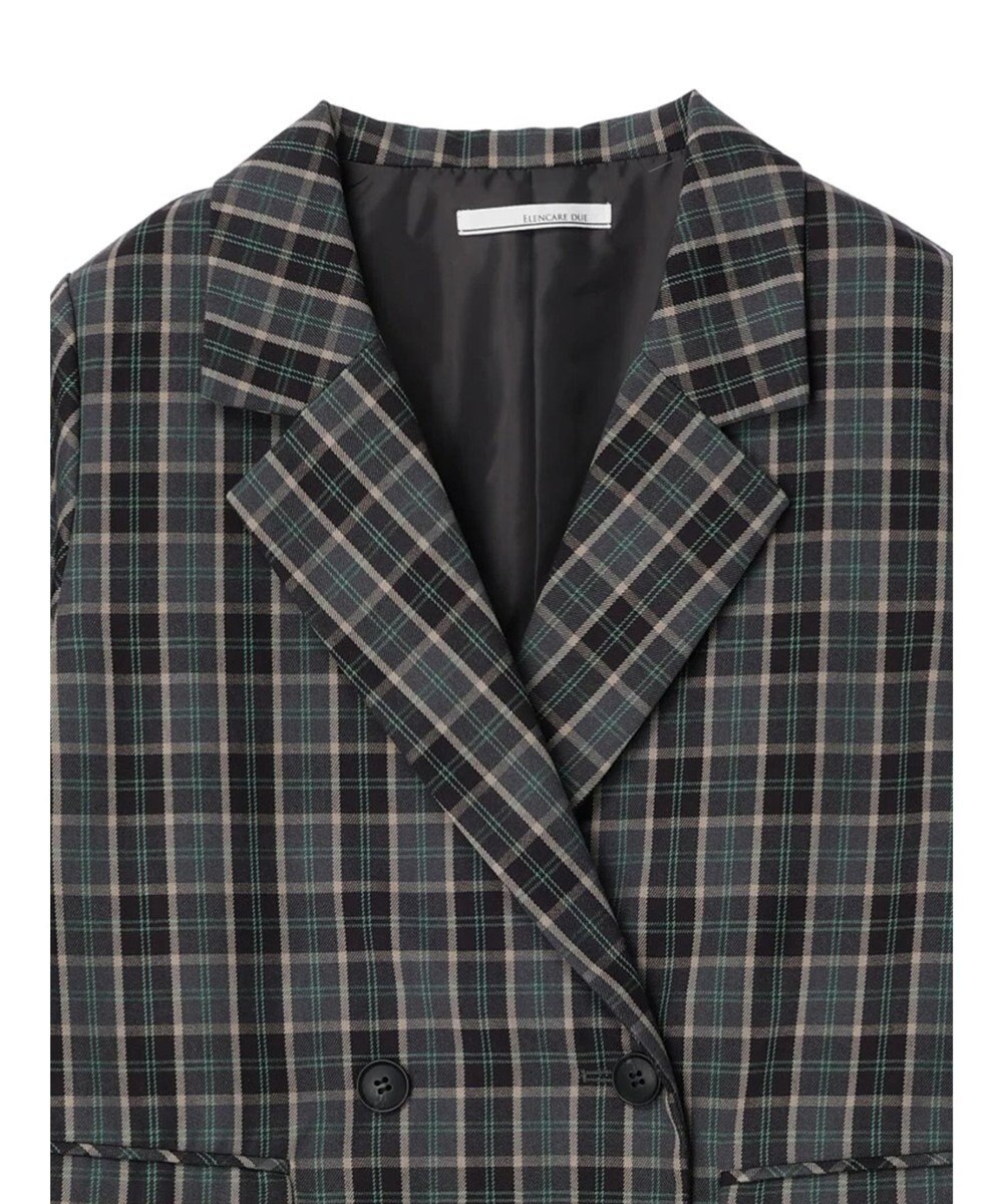 Green Parks ・ＥＬＥＮＣＡＲＥ　ＤＵＥ　チェックテーラードジャケット 