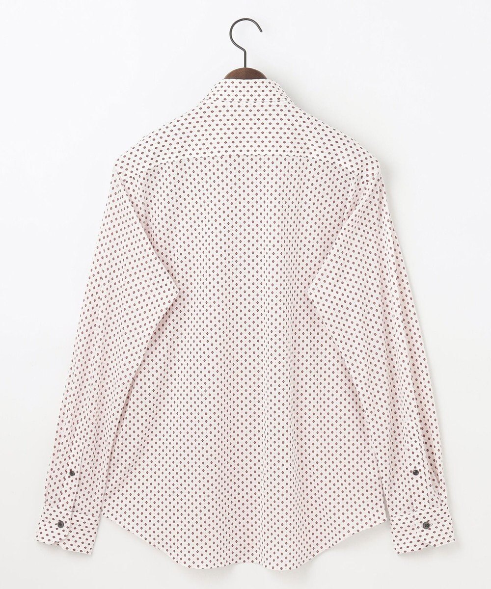 JOSEPH ABBOUD 【綿100％・ストレッチ・イージーケア】コンフォートジャージー プリント シャツ 