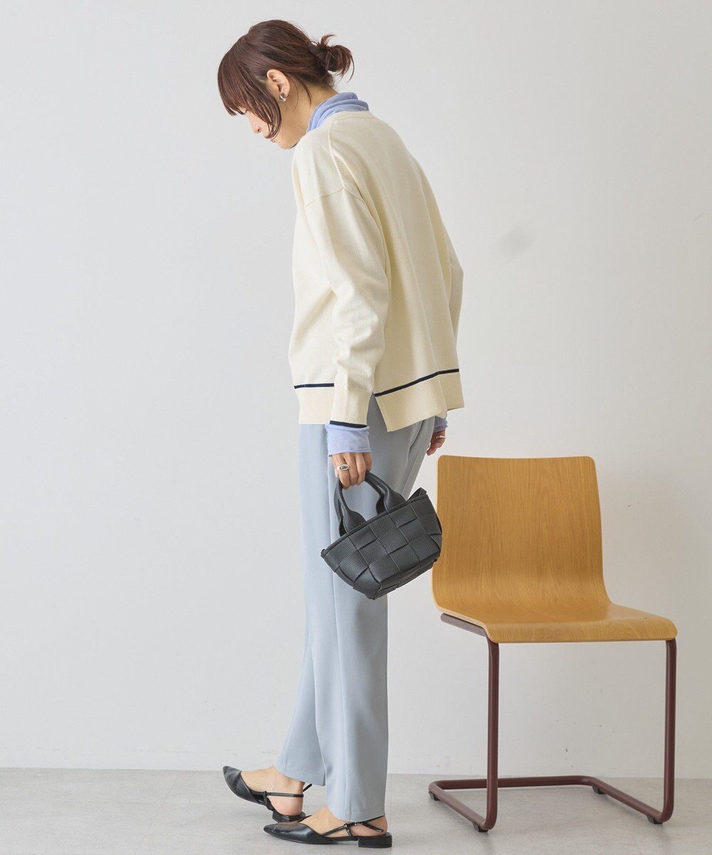 AMERICAN HOLIC バイカラークルーネックニットプルオーバー 