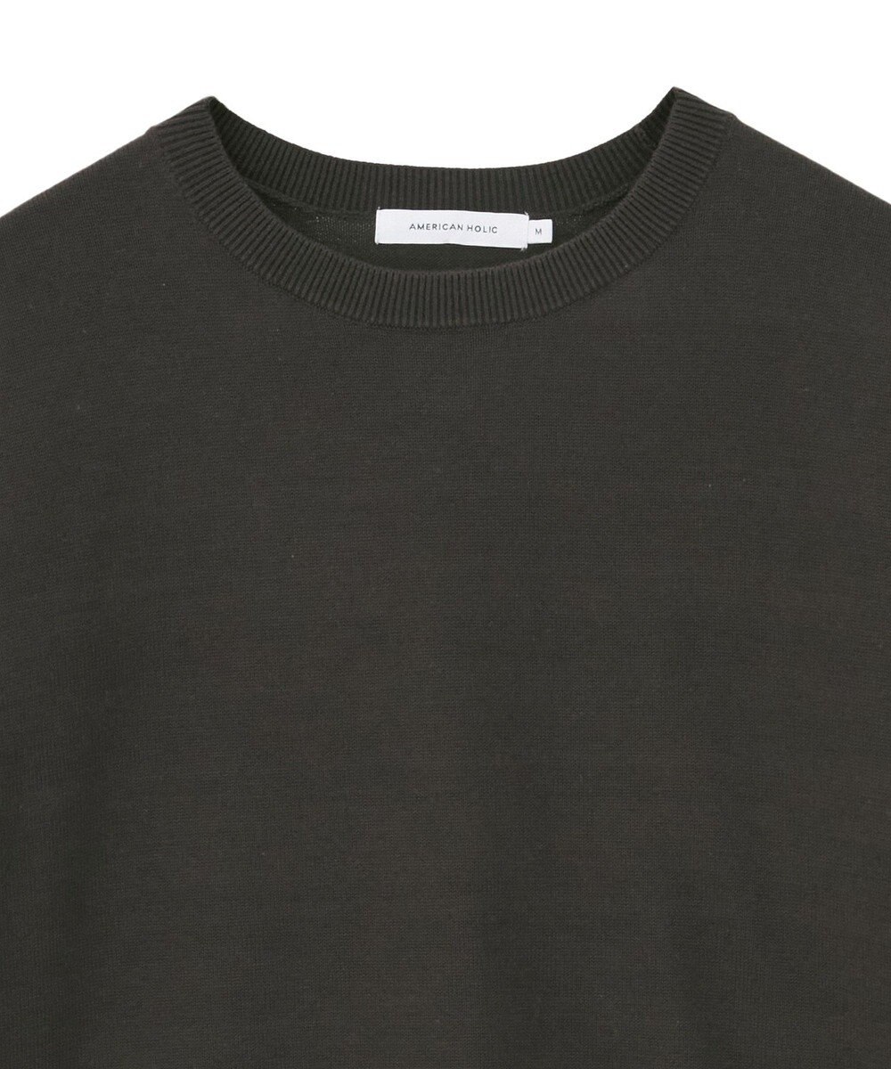 AMERICAN HOLIC バイカラークルーネックニットプルオーバー 