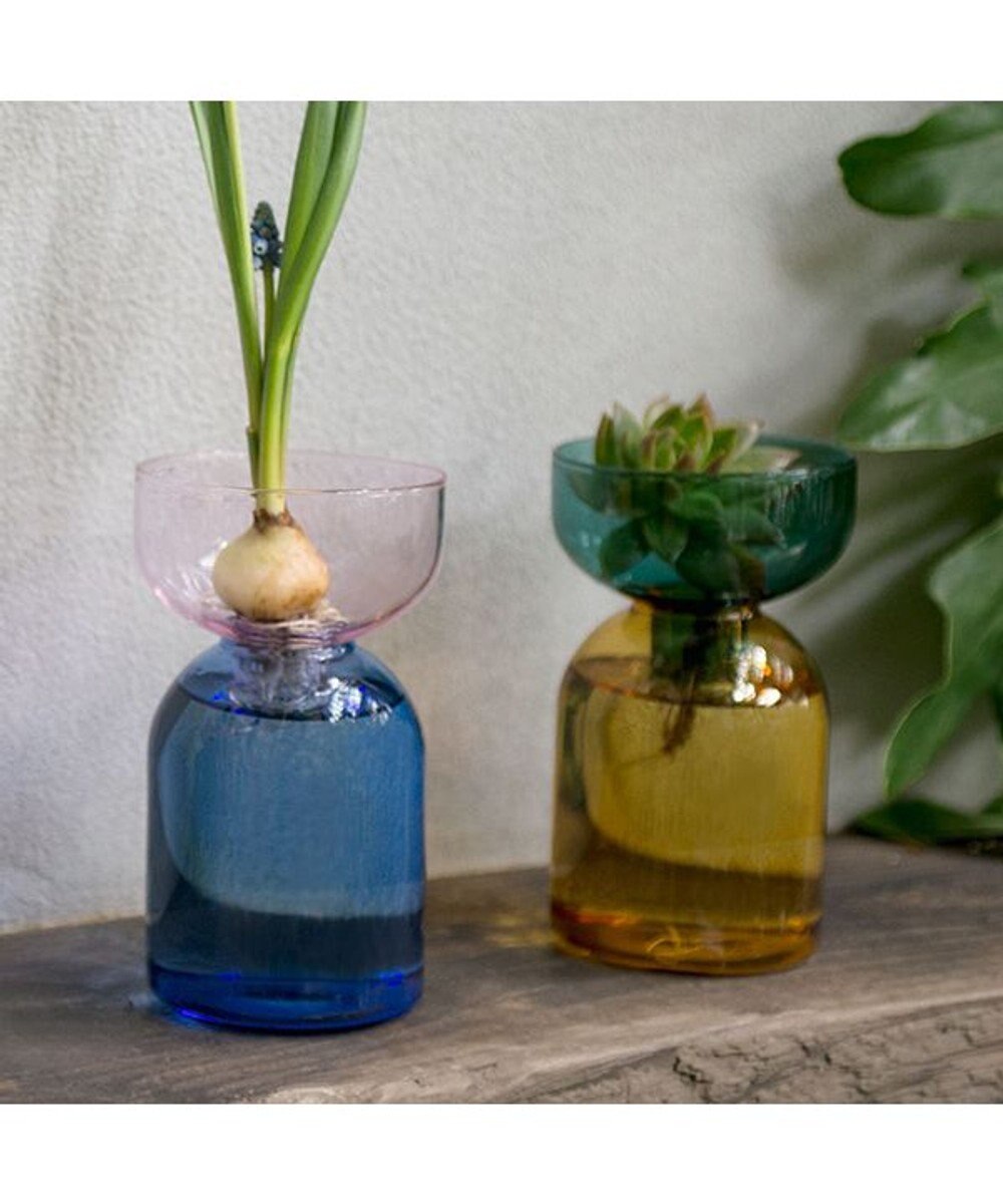 PRESENTERS ROOM amabro / TWO TONE VASE Circle(Green×Yellow) 
