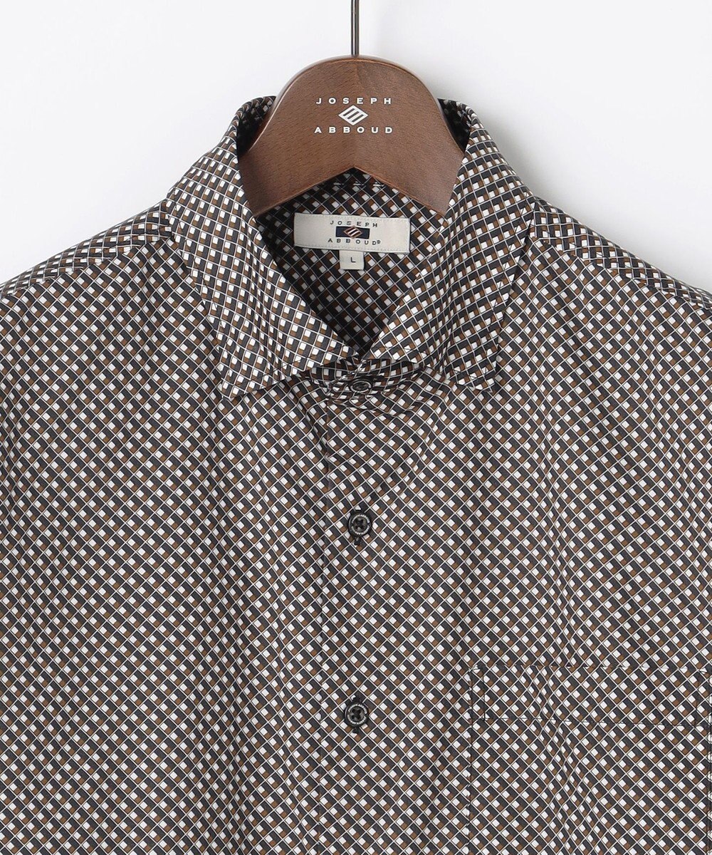 JOSEPH ABBOUD 【オーガニックコットン使用・JAPANファブリック】ジオメトリックプリントシャツ 