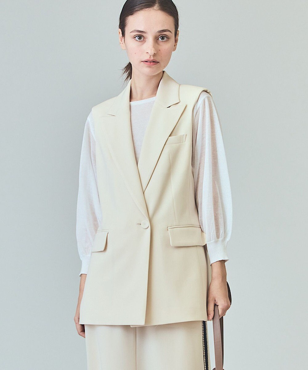 GRACE CONTINENTAL トリアセテーラードジレ 