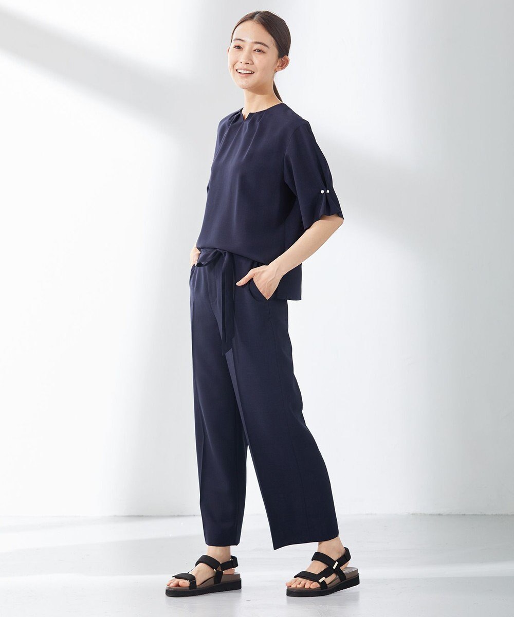 J.PRESS LADIES 【洗える・接触冷感】マルソースパンボイル パンツ 