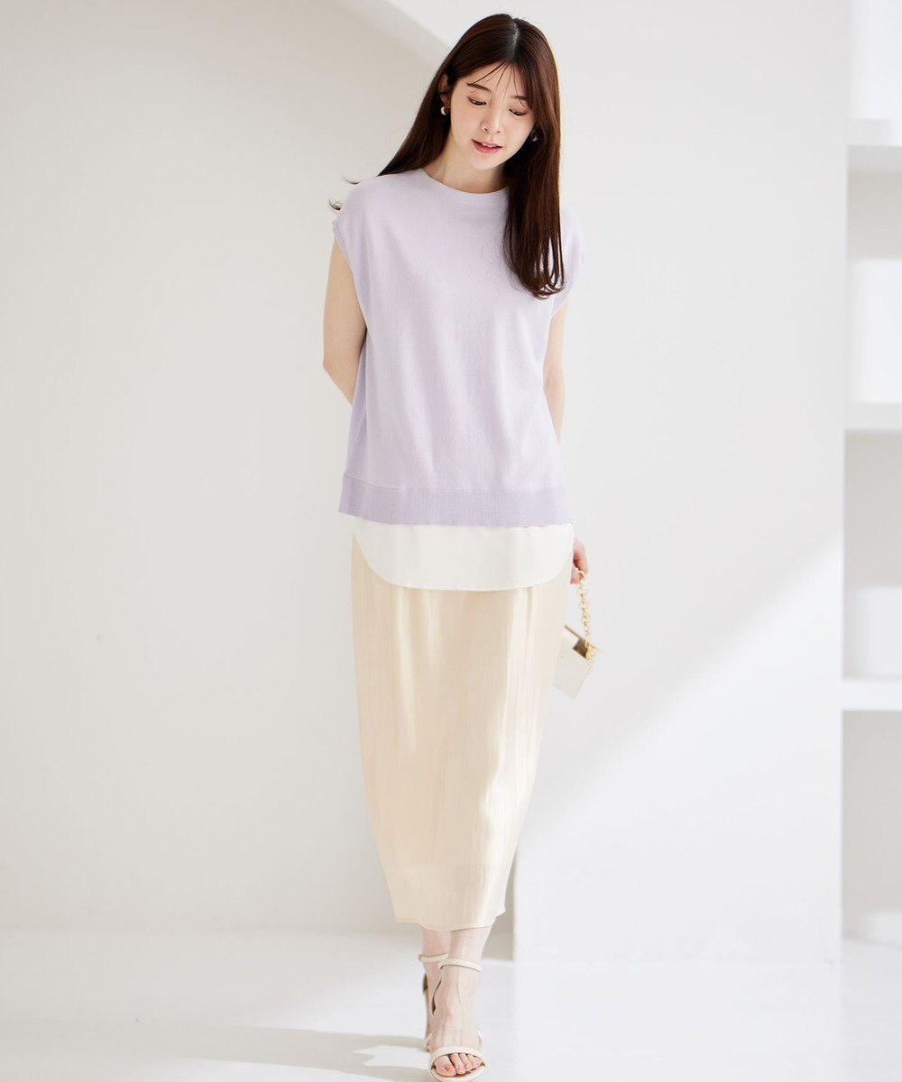 ANY SIS 【洗える】ソフトグリッターペンシル スカート 