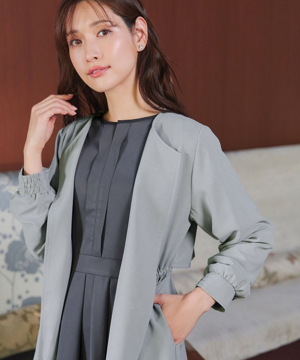 Tiaclasse タックヨーク着流しパフスリ－ブコート 