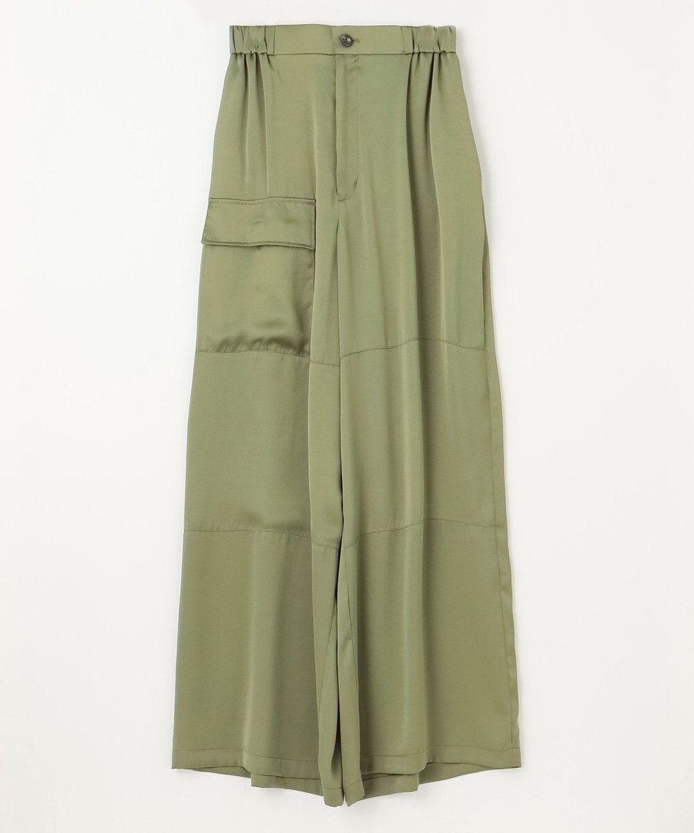 NAVE 【Nave・洗える/ウエストゴム】ヴィンテージサテン ワイドパンツ 