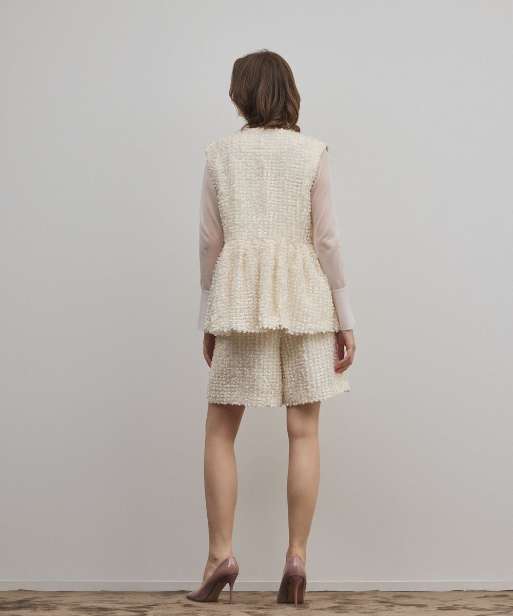 GRACE CONTINENTAL カットジャガードペプラムジレ 