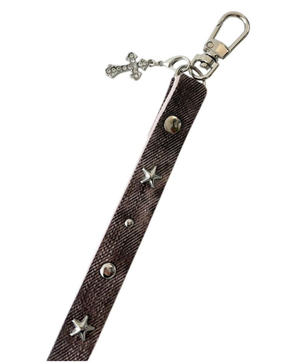 WEGO スタッズデニムライクストラップ 