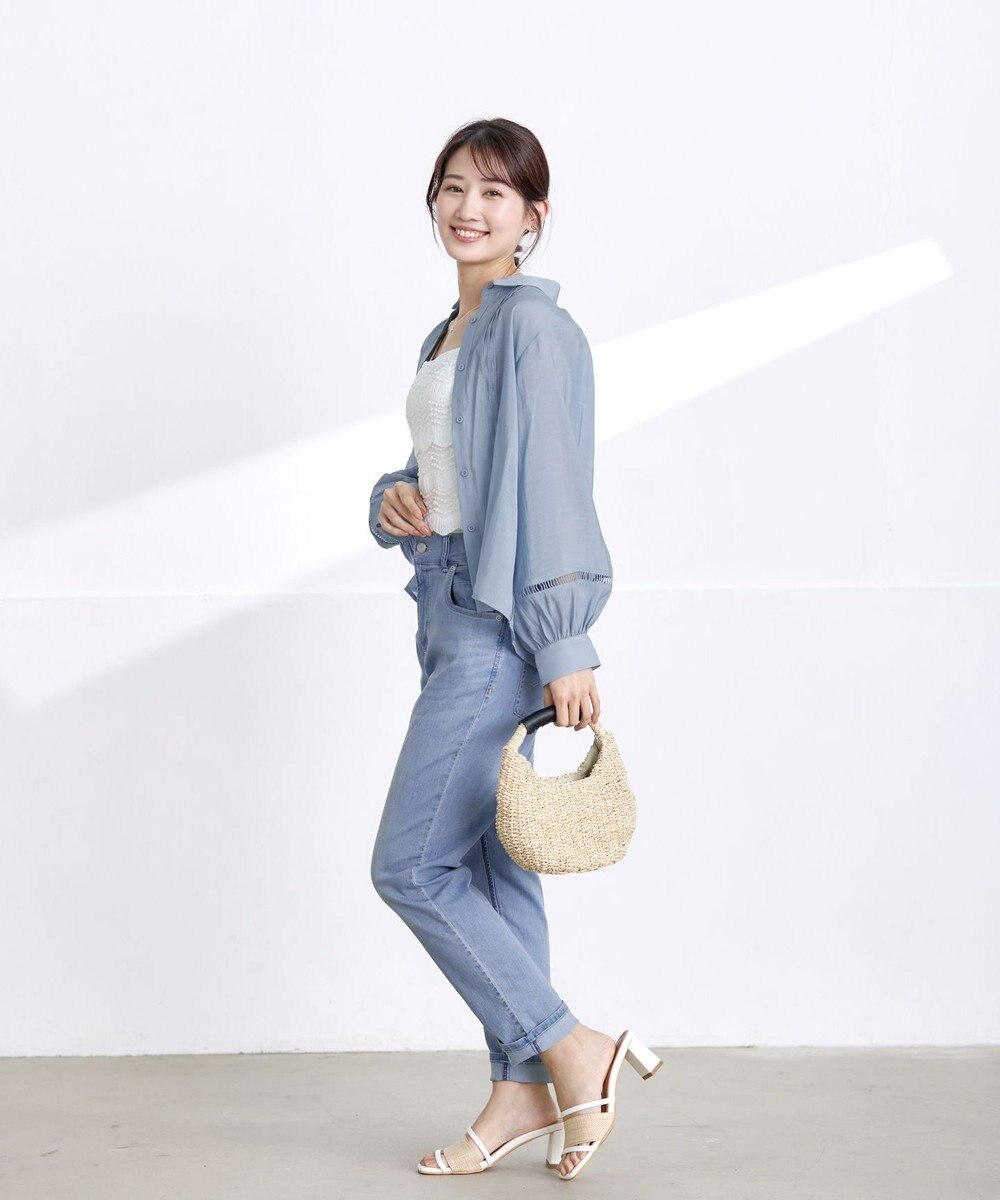 Tiaclasse 【洗える】スカラップニレースニットキャミソール 